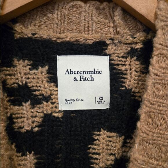 Abercrombie Leopard Open Cardigan Sweater Coat NWOT XSMALL - Picture 5 of 10